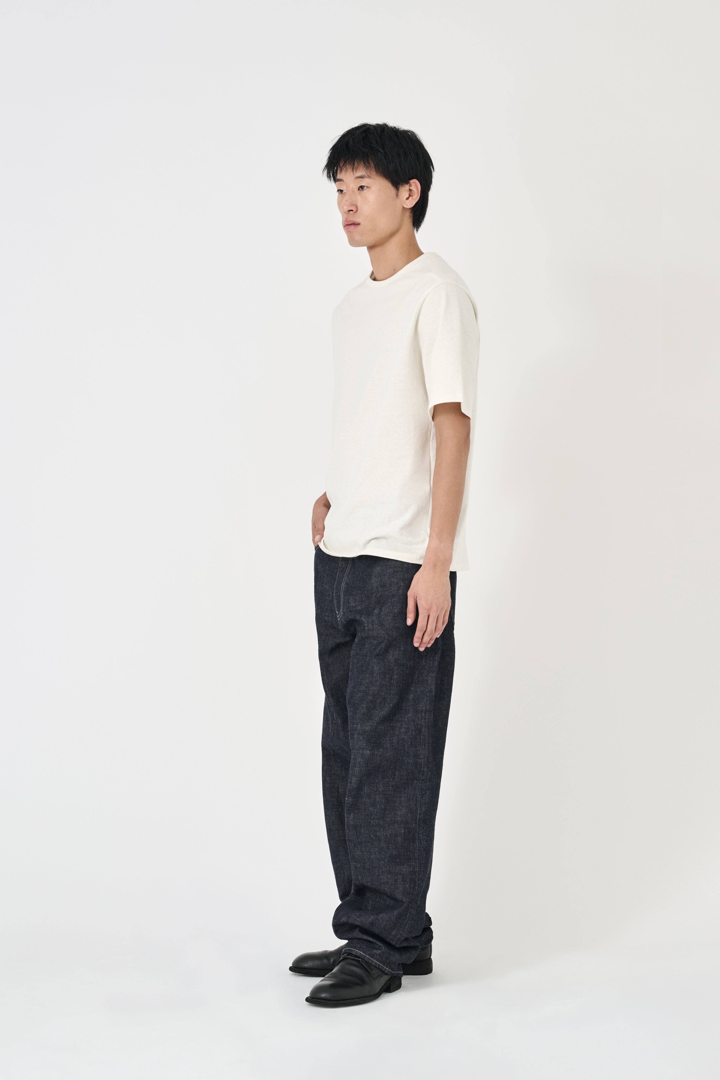 Structured Organic Cotton T-Shirt - Ecru