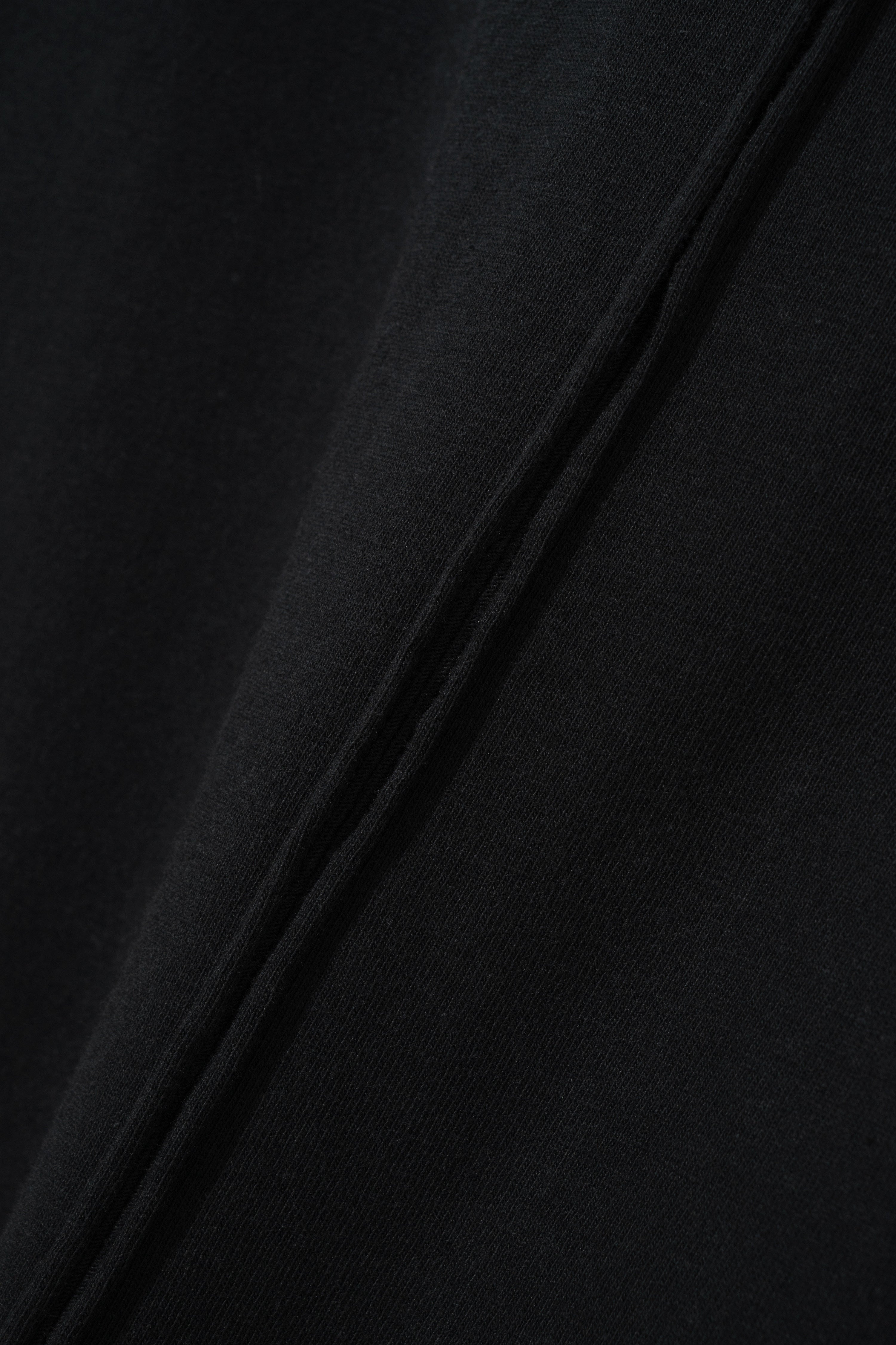 Structured Organic Cotton T-Shirt - Off Black