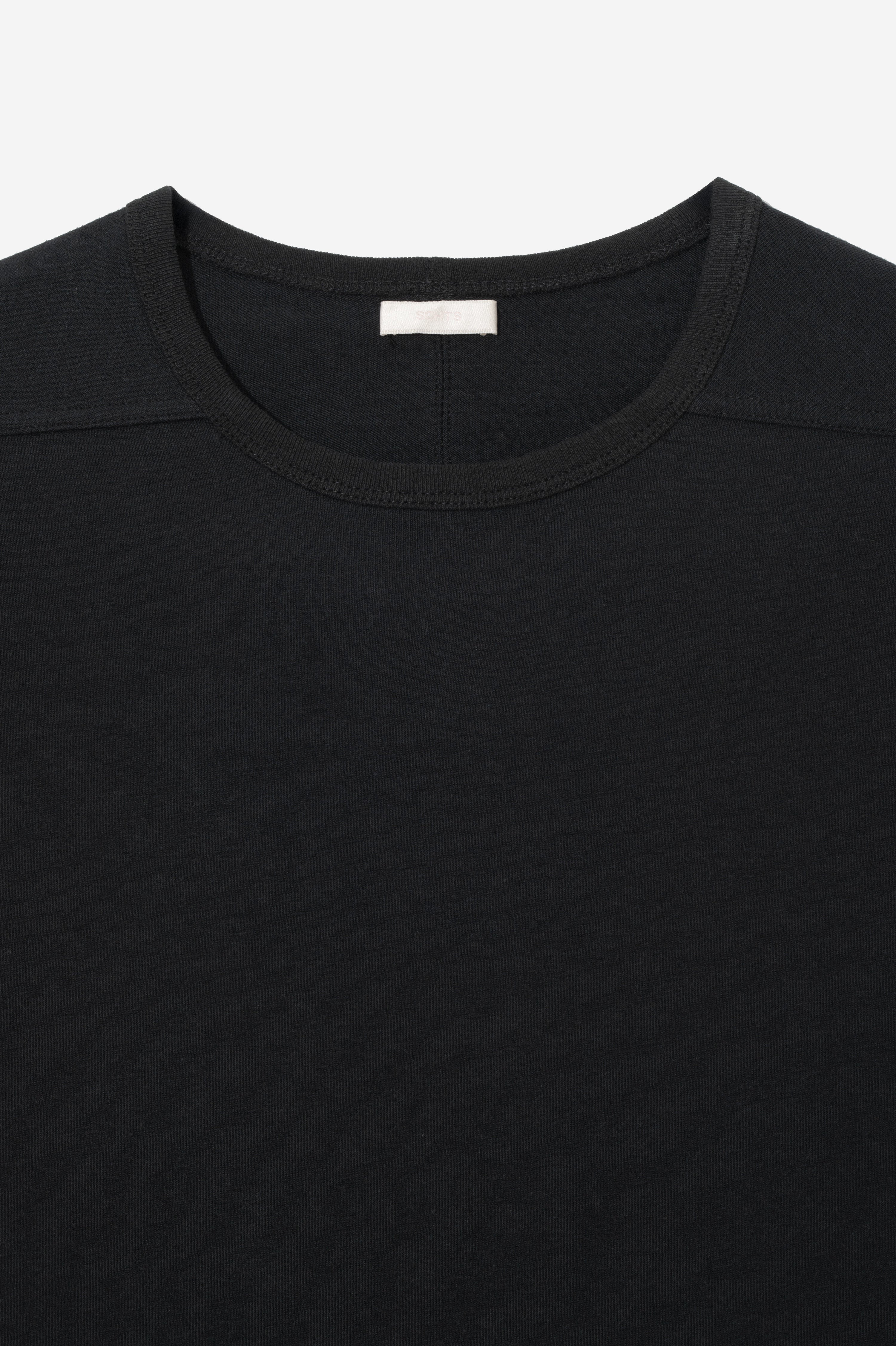 Structured Organic Cotton T-Shirt - Off Black