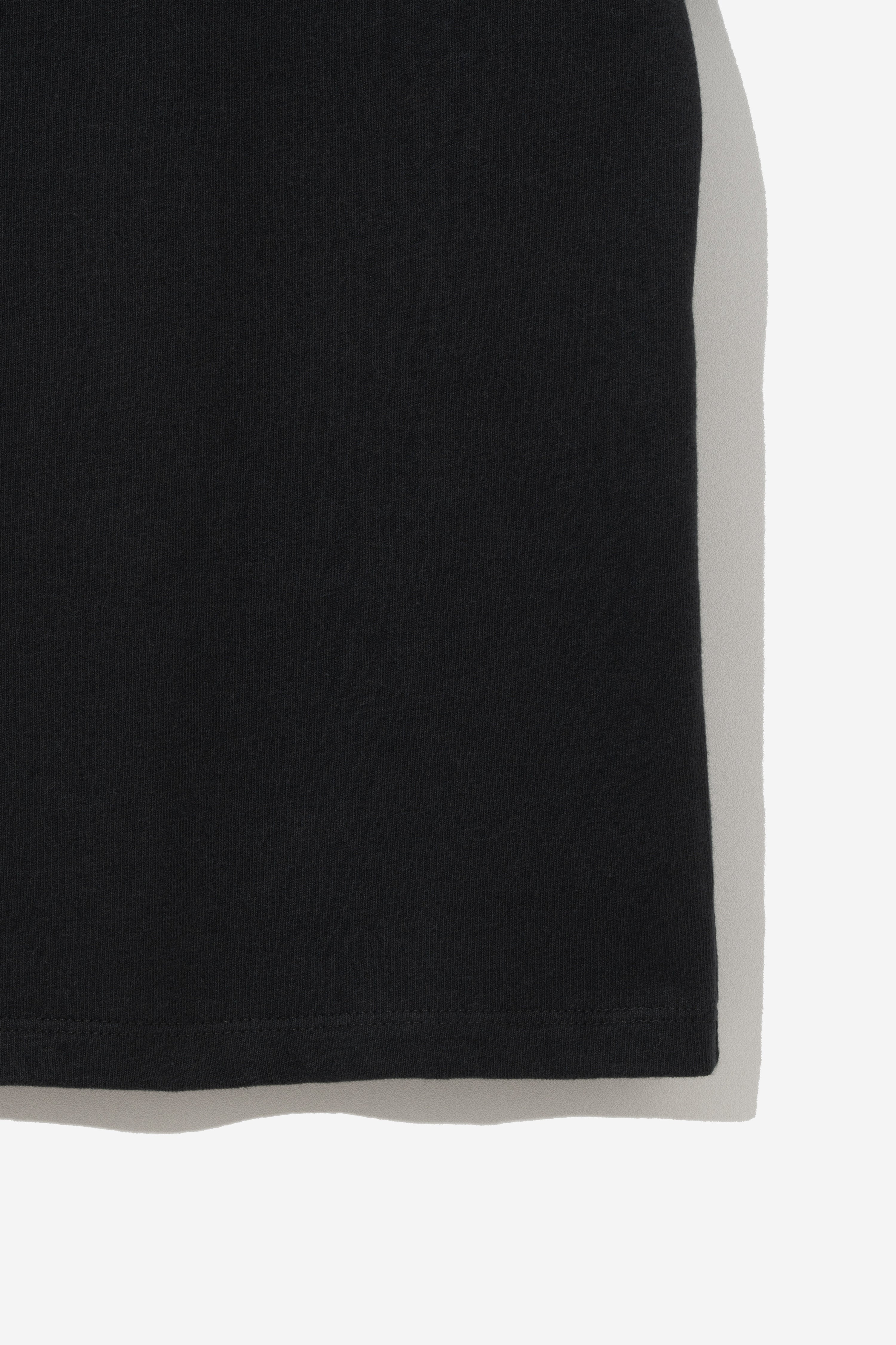 Structured Organic Cotton T-Shirt - Off Black